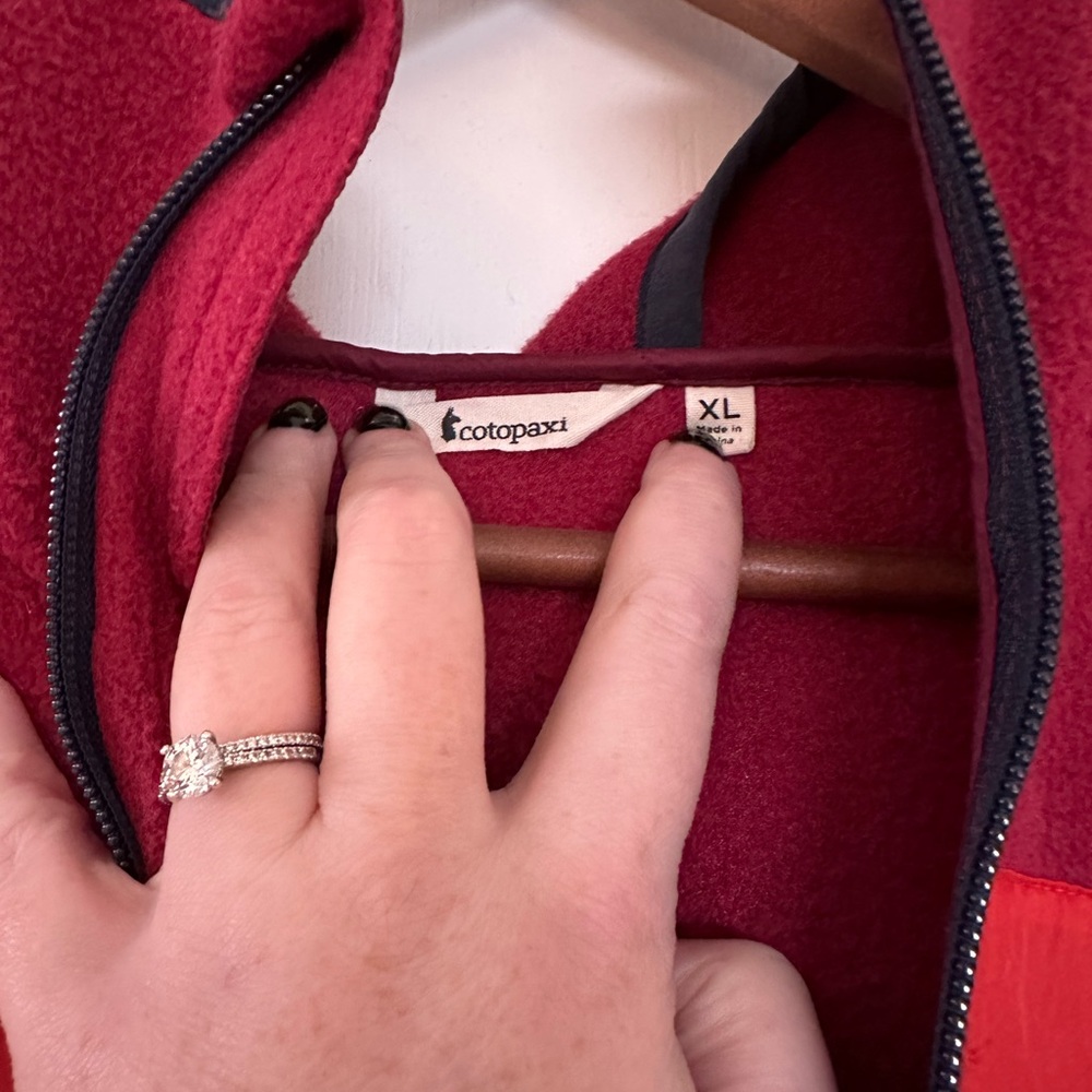 Cotopaxi Red Jacket with Multicolor Stripes - image 4